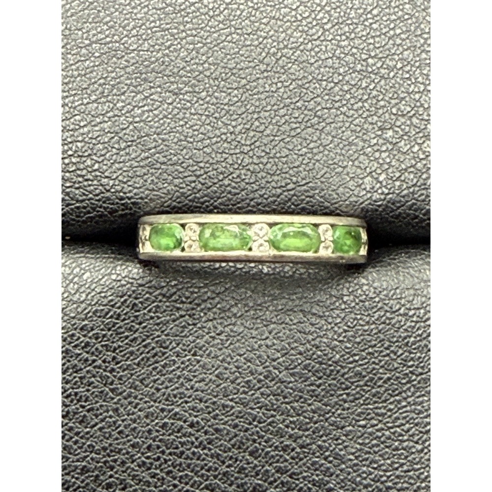 DJoy Sterling Silver Chrome Diopside Ring Size 8.25 Patina J16
